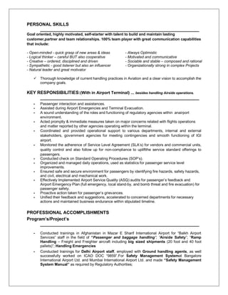 CV js updated | PDF | Air Travel | Travel Type