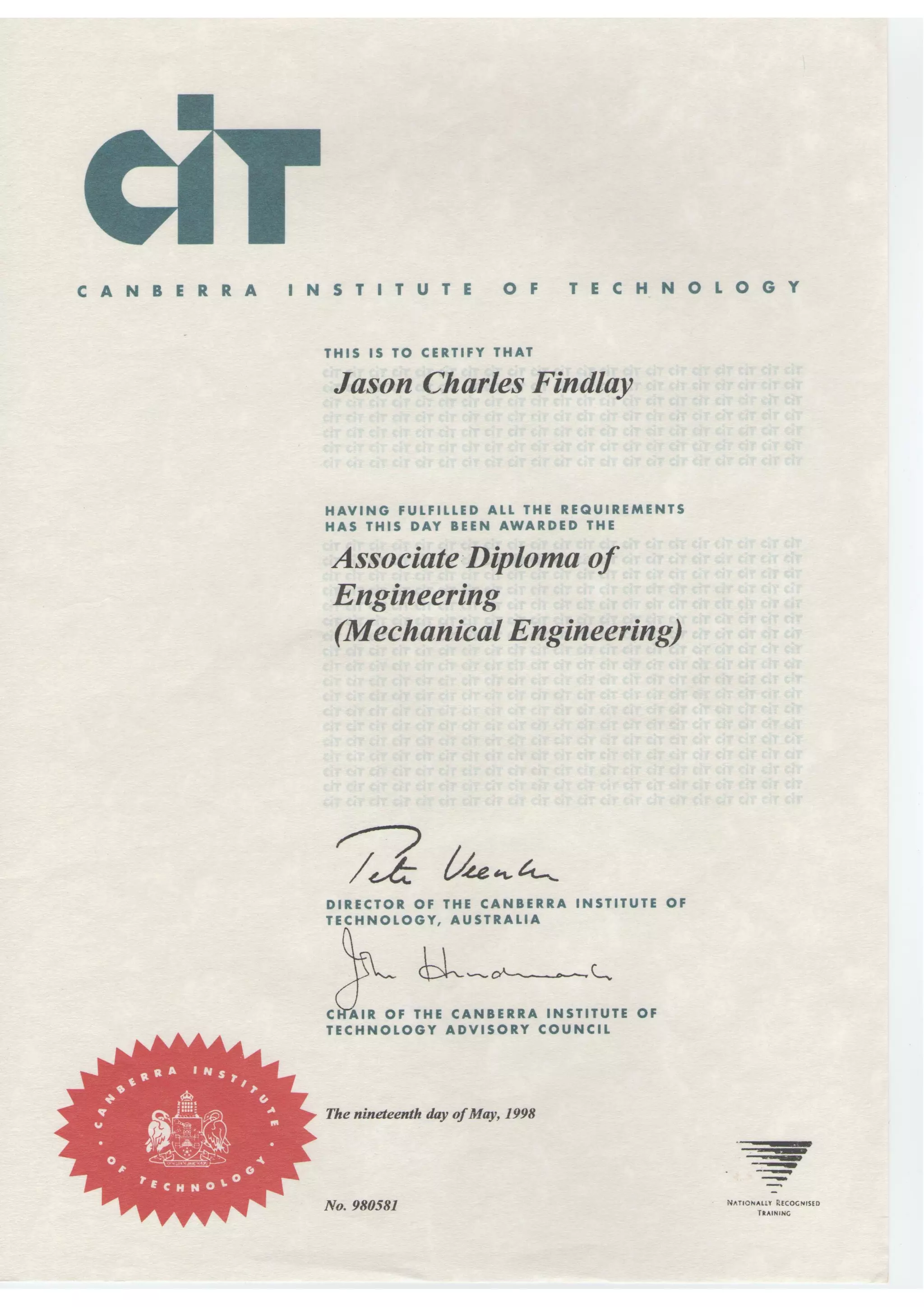 Associate Diploma Mechanical Engineering PDF