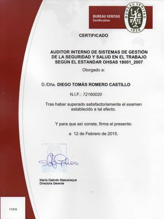 DIPLOMA AUDITOR INTERNO ESP & ENG