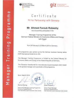 GIZ Manager`s Certificate