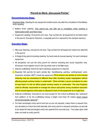 Permits to work | PDF