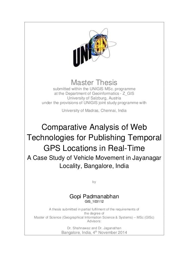 Gis master thesis