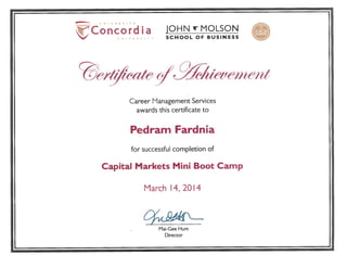 Capital Market Mini Boot Camp