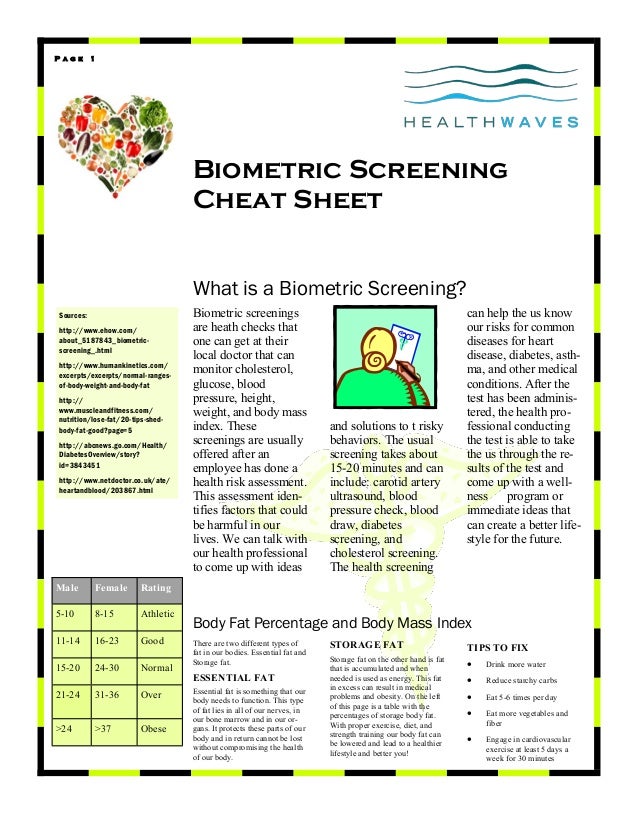 comprehensive flyer flyer for a bio screening