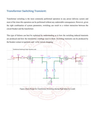 Transformer Switching Program Example EE-524 Project report | PDF
