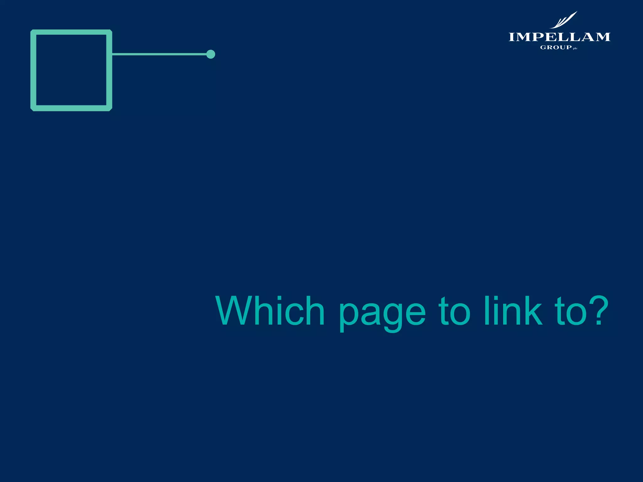 Which page to link to?
 