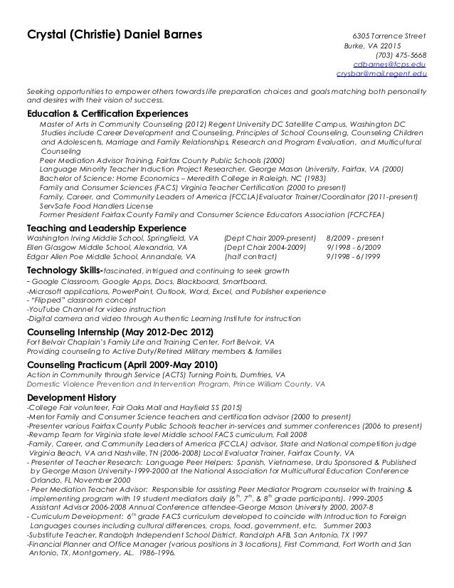 barnes career counseling resume counseling resume