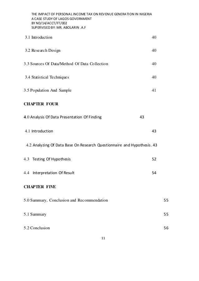 IMPACT OF PERSONAL INCOME TAX ON REVENUE GENERATION IN N 