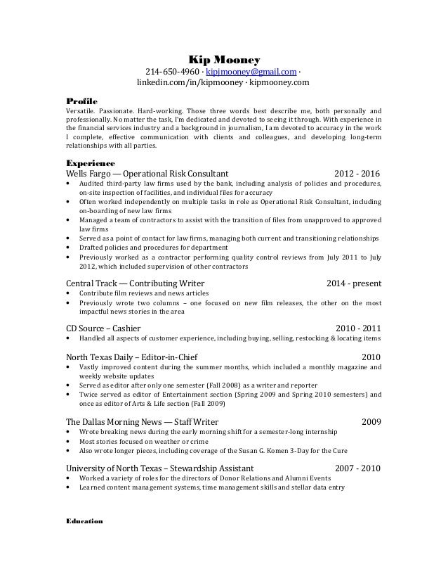 journalism resume