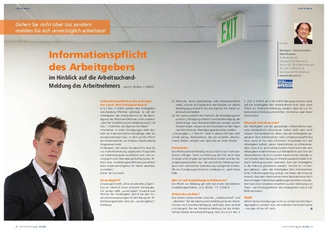 Dehoga Gastgewerbe Report 03 2015 Informationspflicht Des Ag Auf Die