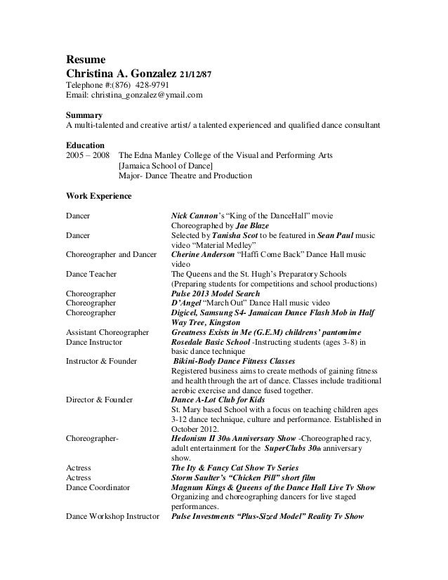 2016 resume biography 2016