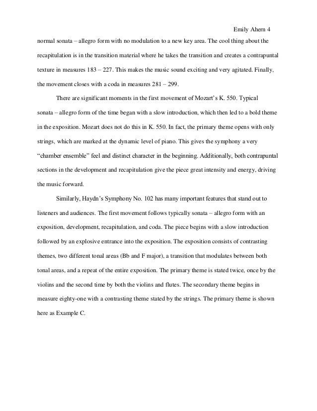 mozart symphony essay