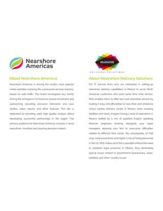 About Nearshore Americas About Nearshore Delivery Solutions
Nearshore Americas is among the world’s most popular
media web...