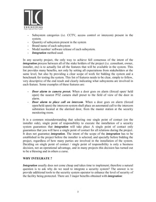 SECURITY SYSTEM INTEGRATION | PDF