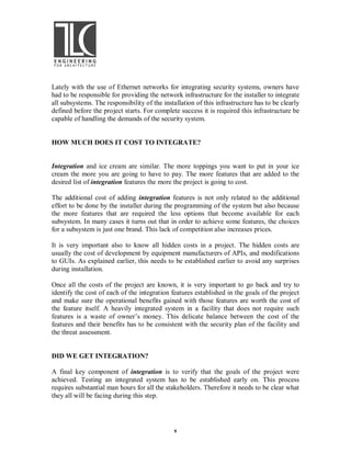 SECURITY SYSTEM INTEGRATION | PDF