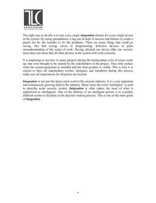 SECURITY SYSTEM INTEGRATION | PDF