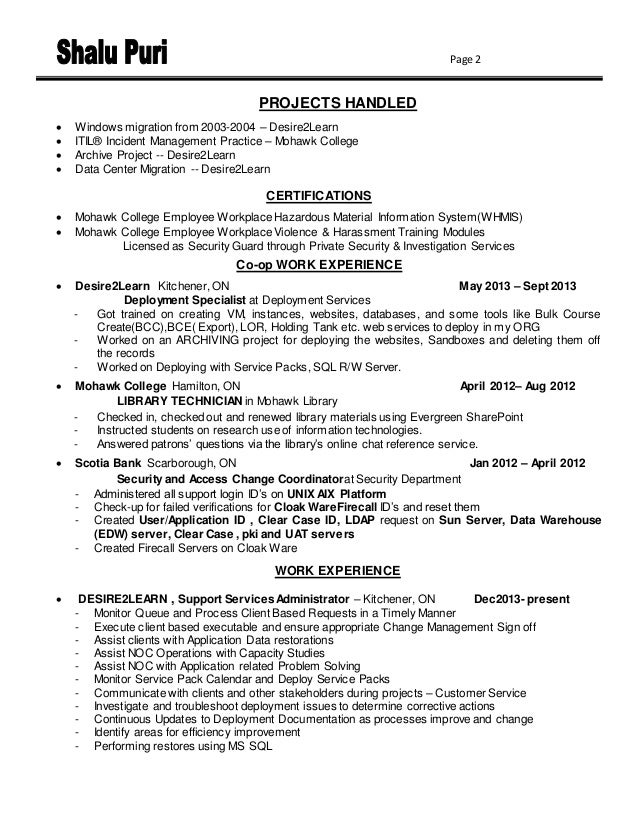 data center resume