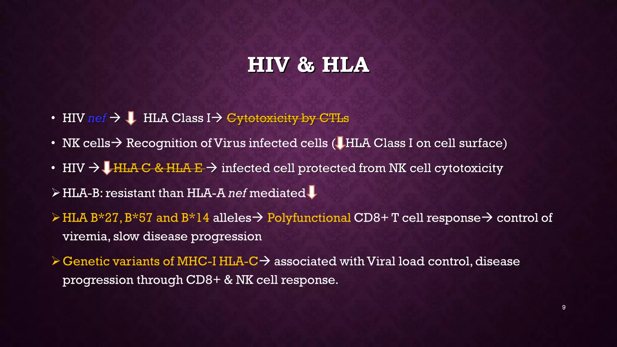 HIV & HLAHIV & HLA
9
 
