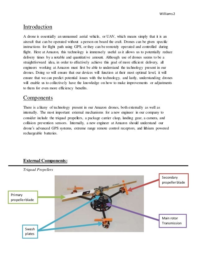 Technical Description of Amazon Drone