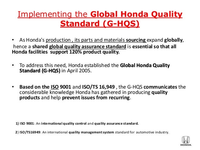 honda quality management case study