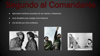 ● ejecutado hombres acusados de ser espías o desertores
● dura disciplina que castiga a los traidores
● era temido por otros soldados