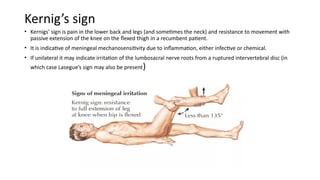 Bernigs Sign Management_of_Meningitis_as_presented_by_Dr_chishimba | PPTX
