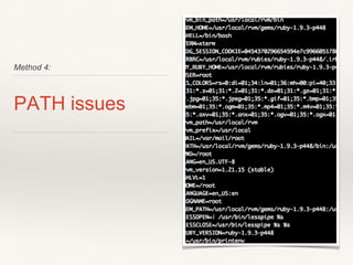 Method 4:
PATH issues
 