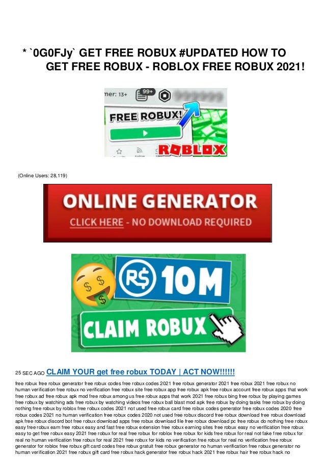 Get Free Robux Updated How To Get Free Robux Roblox Free Robux 2021 - get unlimited robux hack