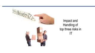 Impact and
Handling of
top three risks in
IT
 