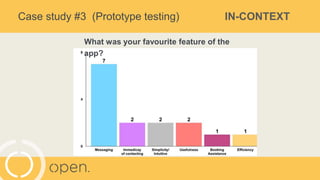Case study #3 (Prototype testing) IN-CONTEXT
What was your favourite feature of the
app?
 