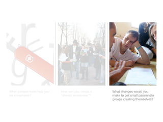 Unleashing The Tribe: small passionate communities