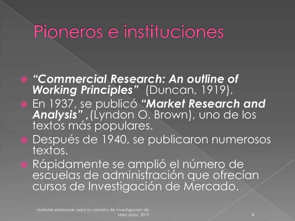 Historia de la investigación de mercados