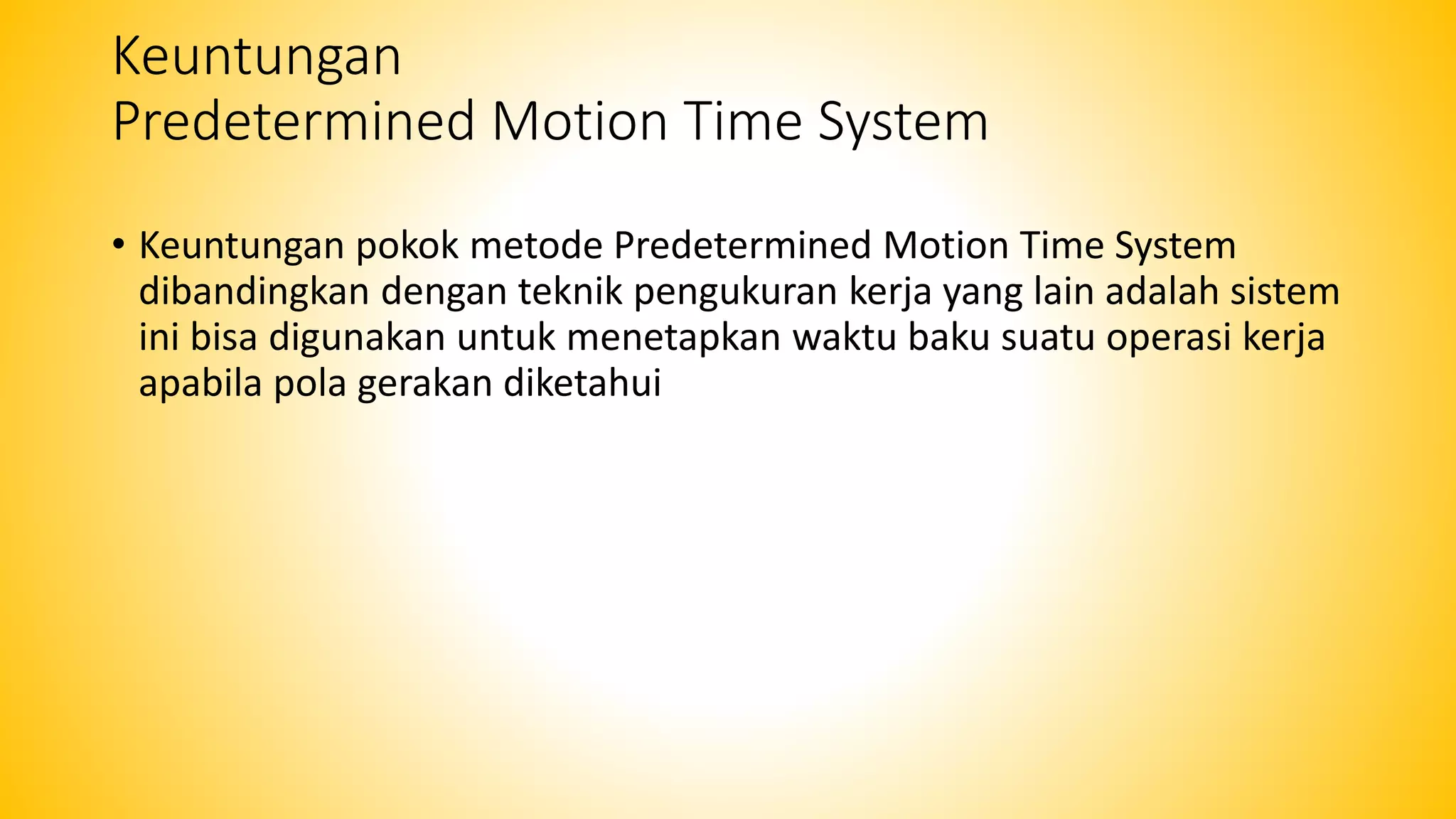 Pengukuran waktu kerja tidak langsung | PPTX
