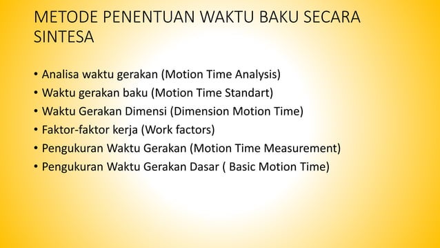 Pengukuran waktu kerja tidak langsung | PPTX