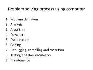 Comprehensive Introduction to Programming Principles Using C Language ...