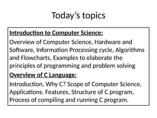 Comprehensive Introduction to Programming Principles Using C Language ...