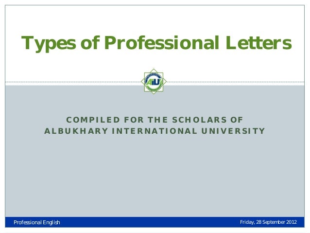 Types of business letters