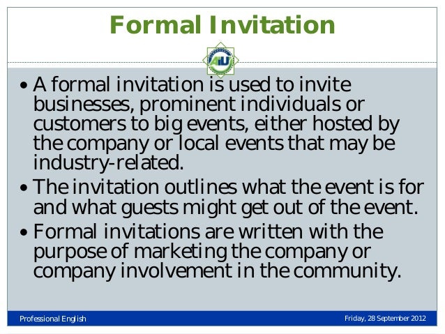 Official Invitation Letter SampleOfficial Letter Business ...