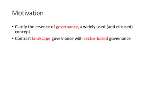 Tenure Security and Landscape Governance of Natural Resources | PDF