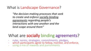 Tenure Security and Landscape Governance of Natural Resources | PDF