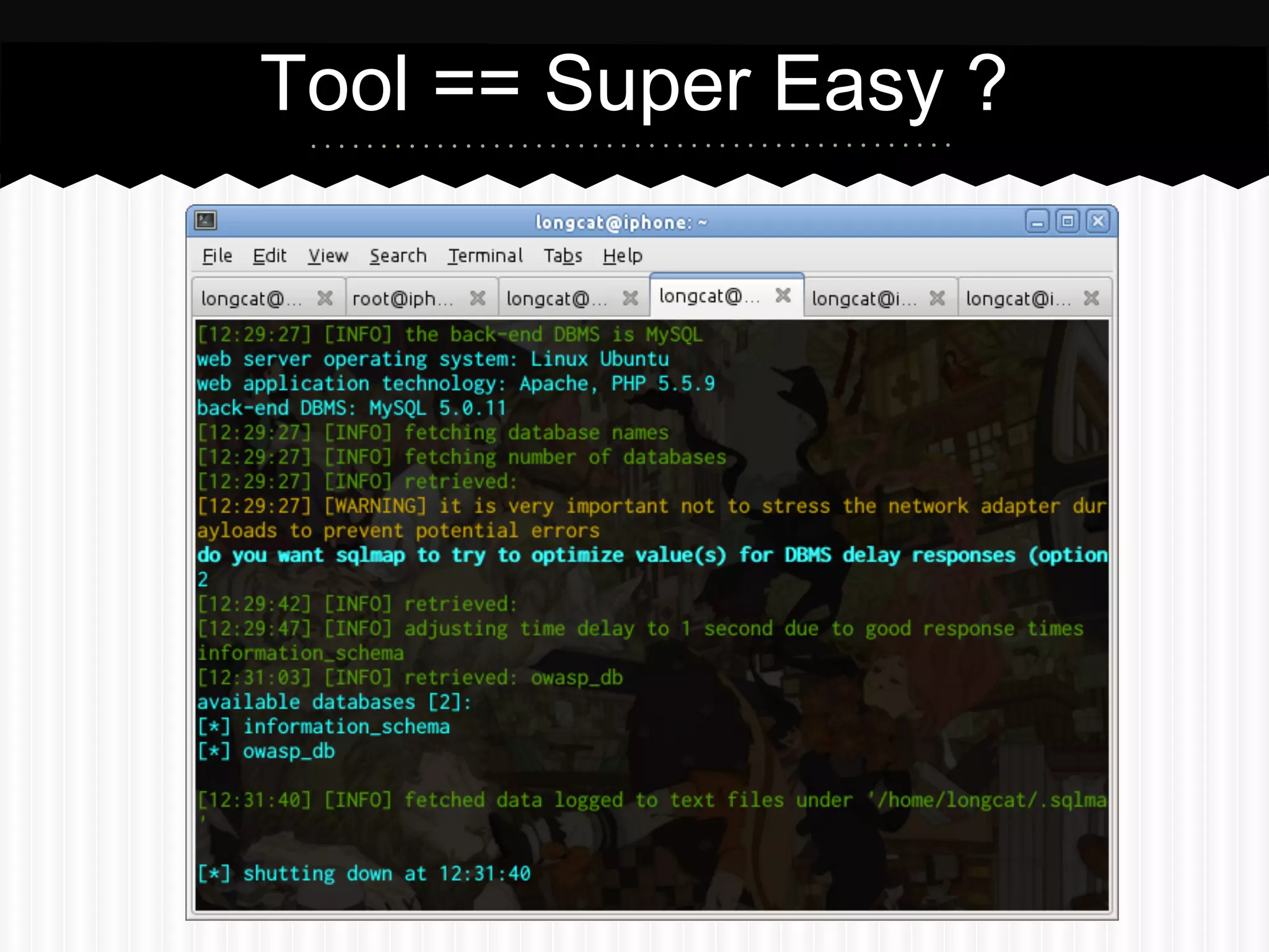 Tool == Super Easy ? 
 