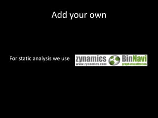 Add your ownFor static analysis we use