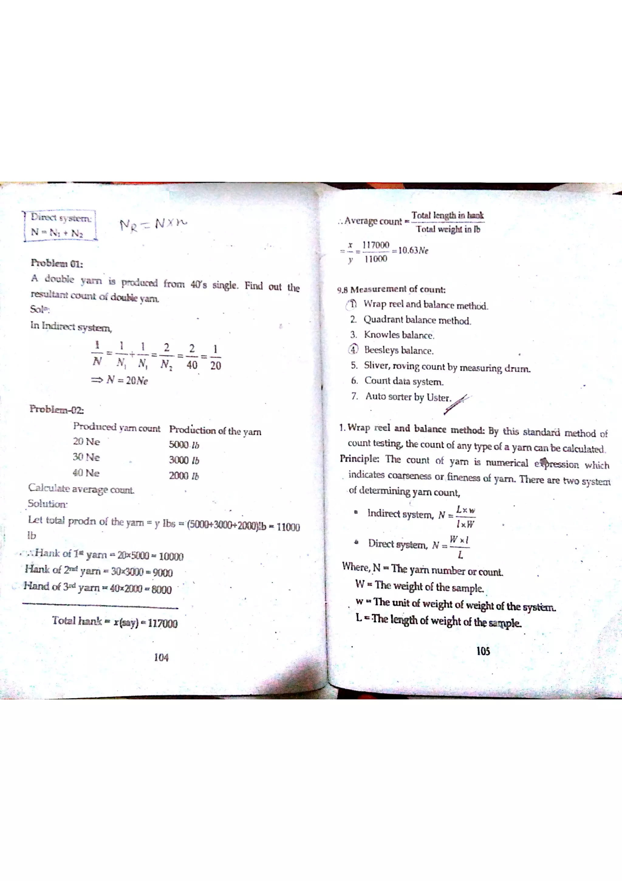 Textile Testing & Quality Control -I (notes)