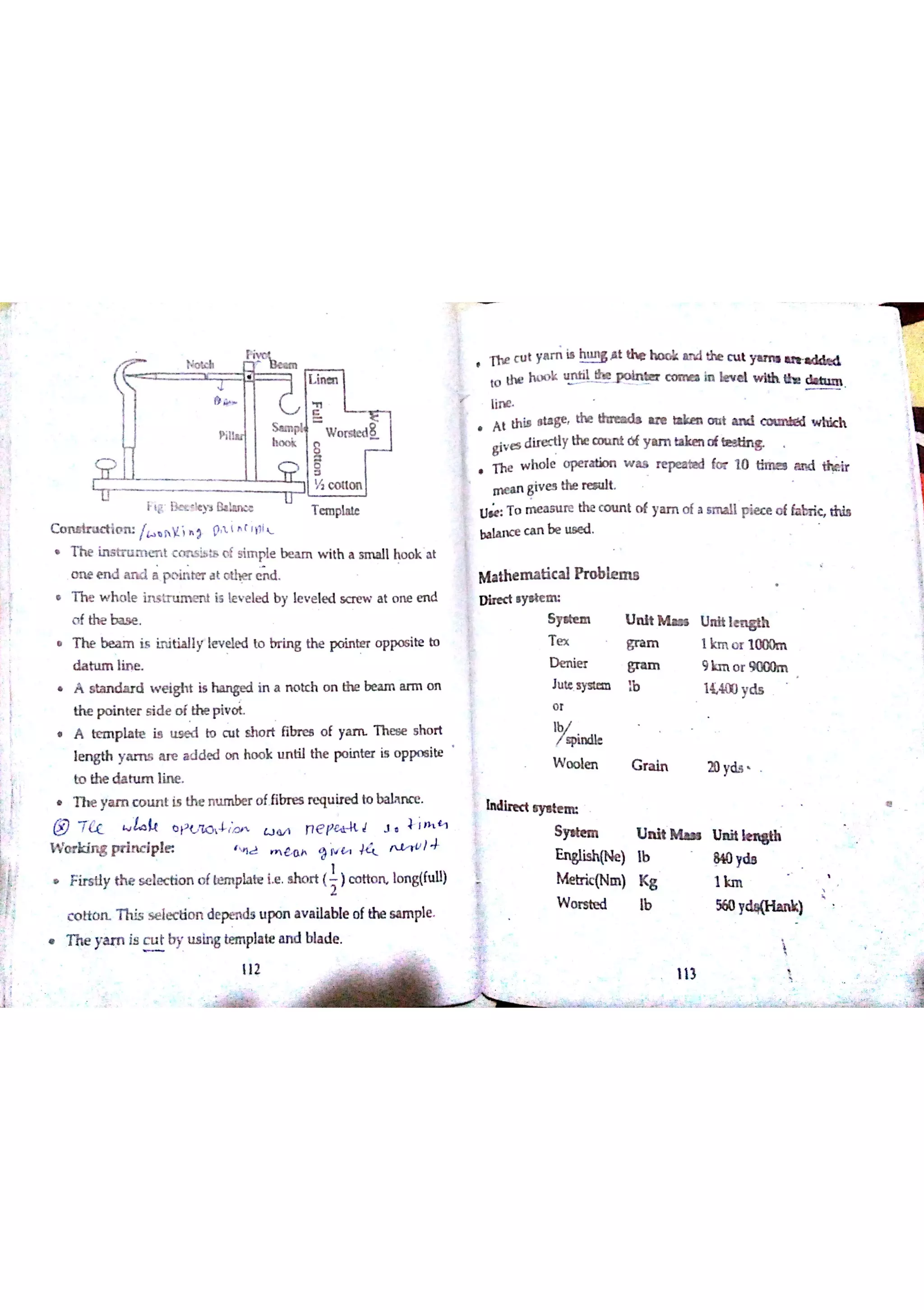 Textile Testing & Quality Control -I (notes)