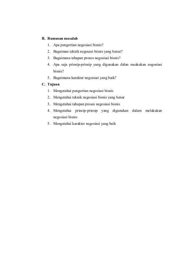 Makalah Negosiasi Bisnis