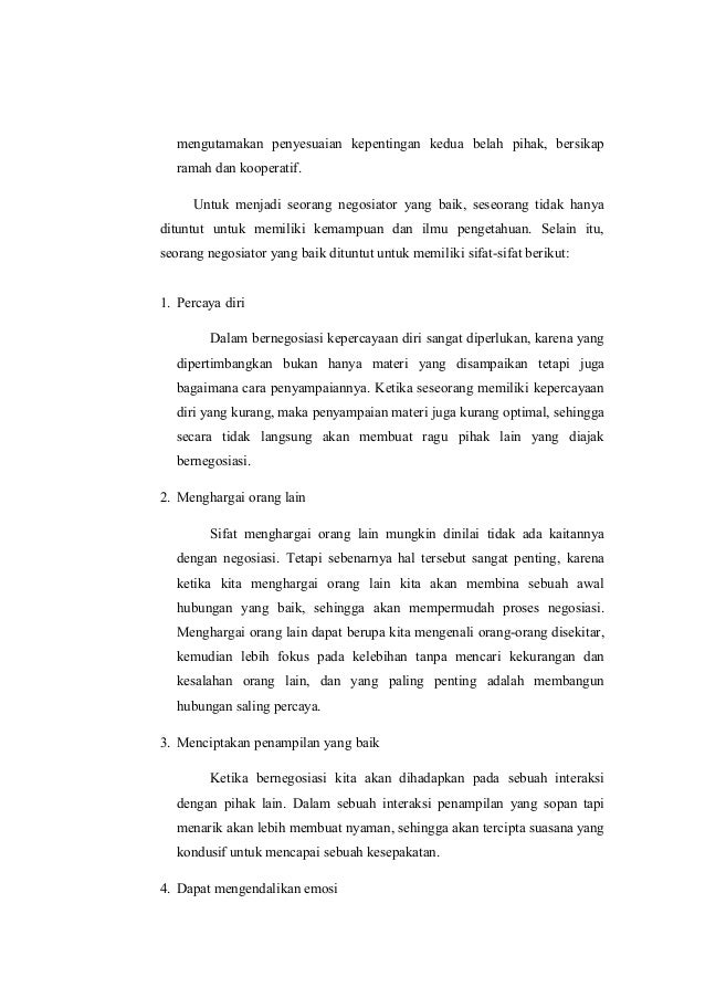 Makalah Negosiasi Bisnis