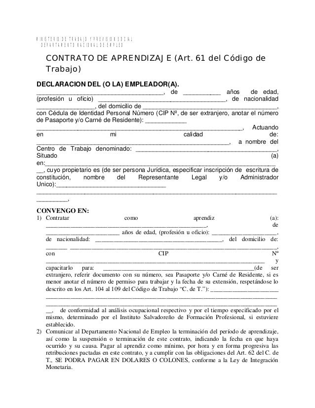 Resultado de imagen para contrato aprendizaje
