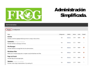 Administración 
Simplificada. 
 