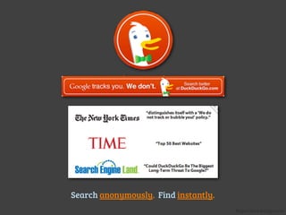 TheAnonymousInternet:PrivacyToolsGrowinPopularityFollowingNSA
Revelations
http://business.time.com/2013/06/20/the-anonymou...