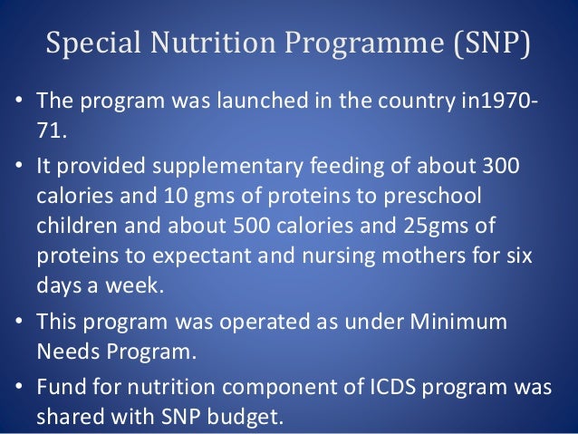 Nutrition related programmes & Pitfalls
